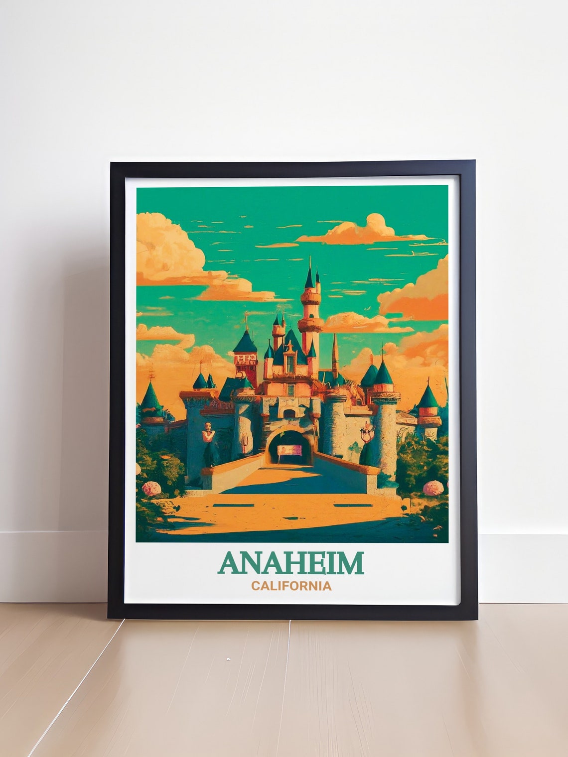Anaheim California Storybook Castle Sunset Magic Theme Park Poster - Image 4