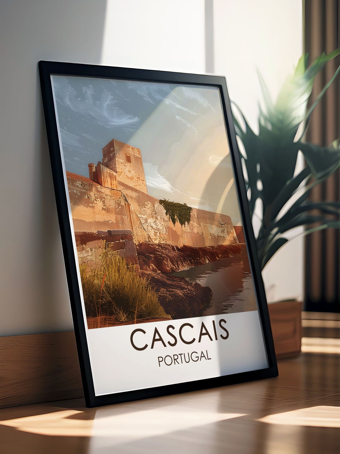 Cascais Citadel Travel Art Collection Portugal Art Prints Historic Coastal Decor Cascais Citadel Art Prints Portugal Travel Posters - Image 3