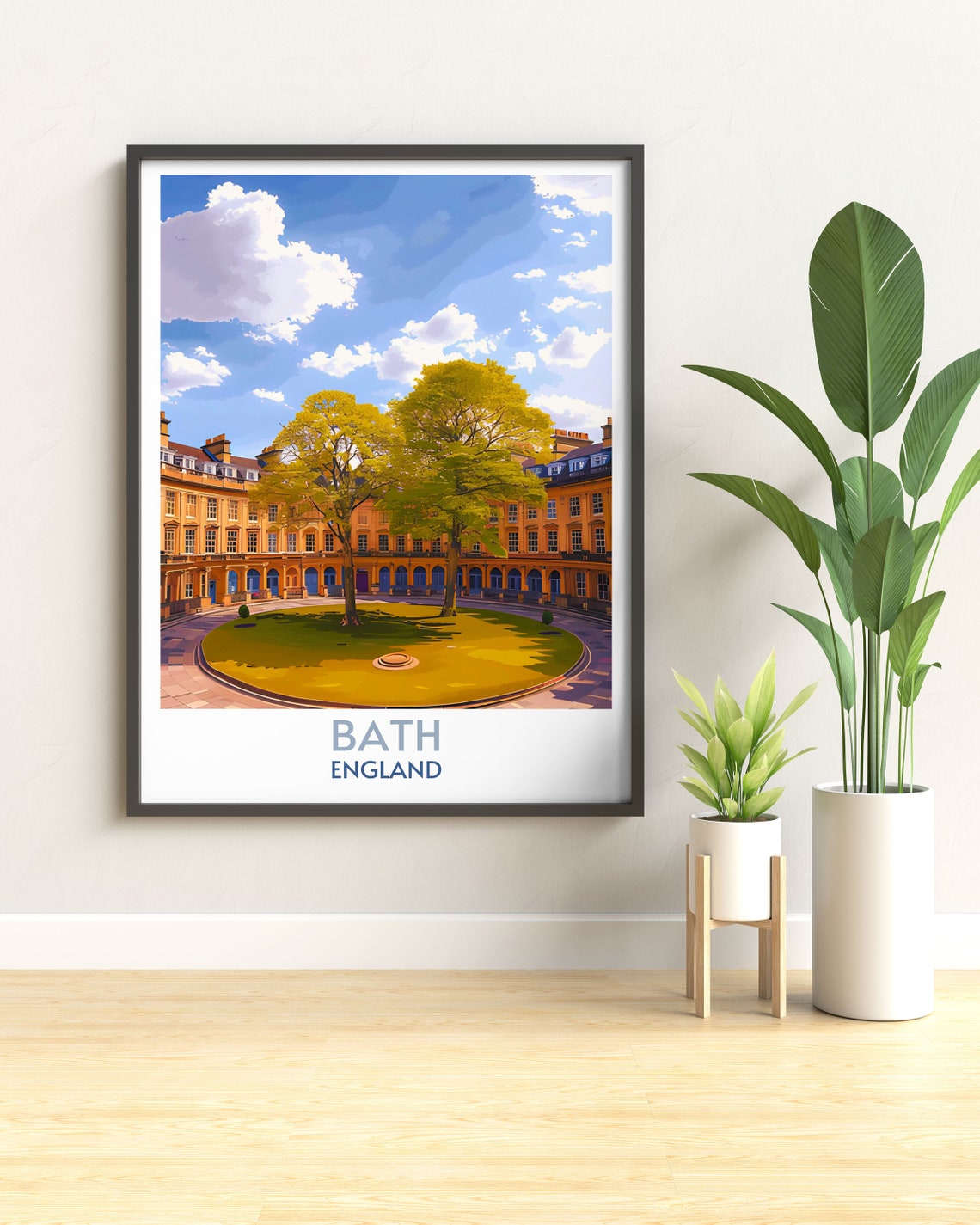 Bath The Circus Crescent Georgian Architecture England Travel Poster - Image 2