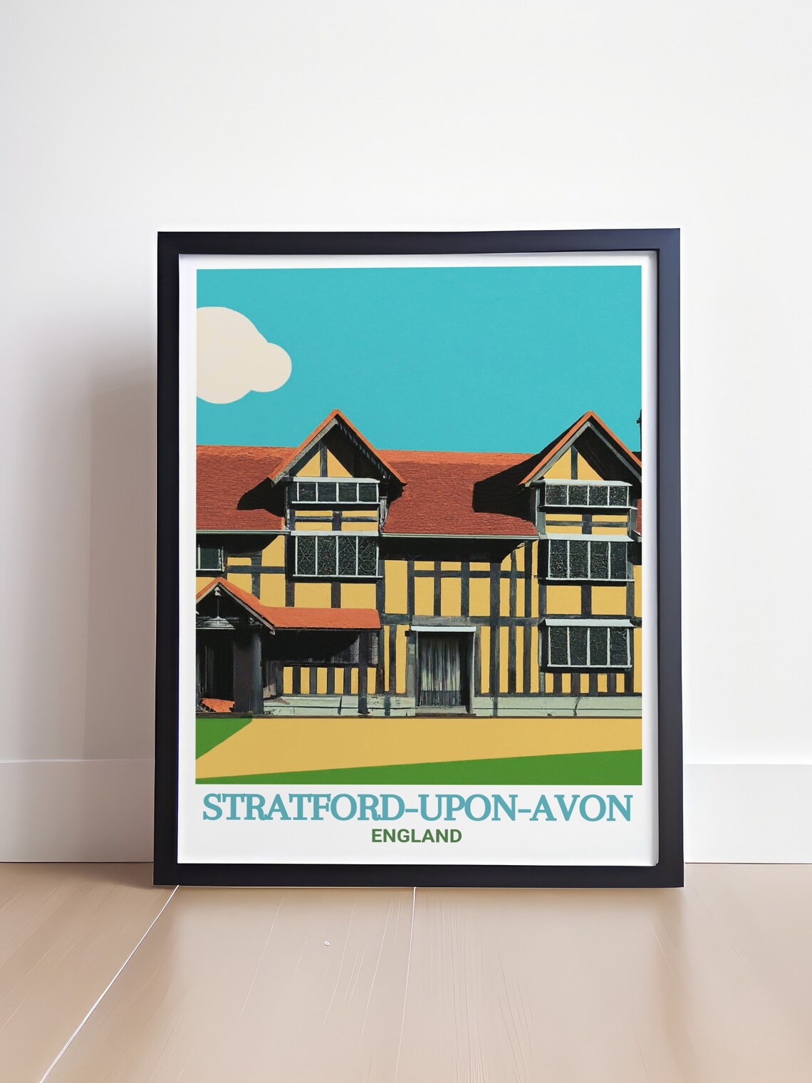 Stratford Upon Avon Shakespeares Birthplace Tudor House Travel Poster - Image 4