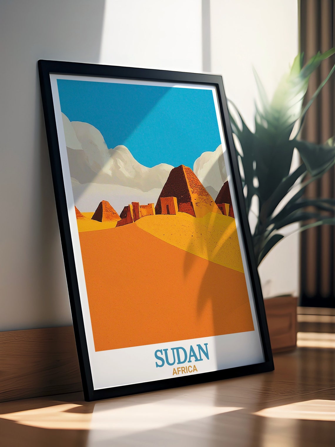 Sudan Africa Meroe Pyramids Desert Ancient Ruins Travel Poster - Image 2
