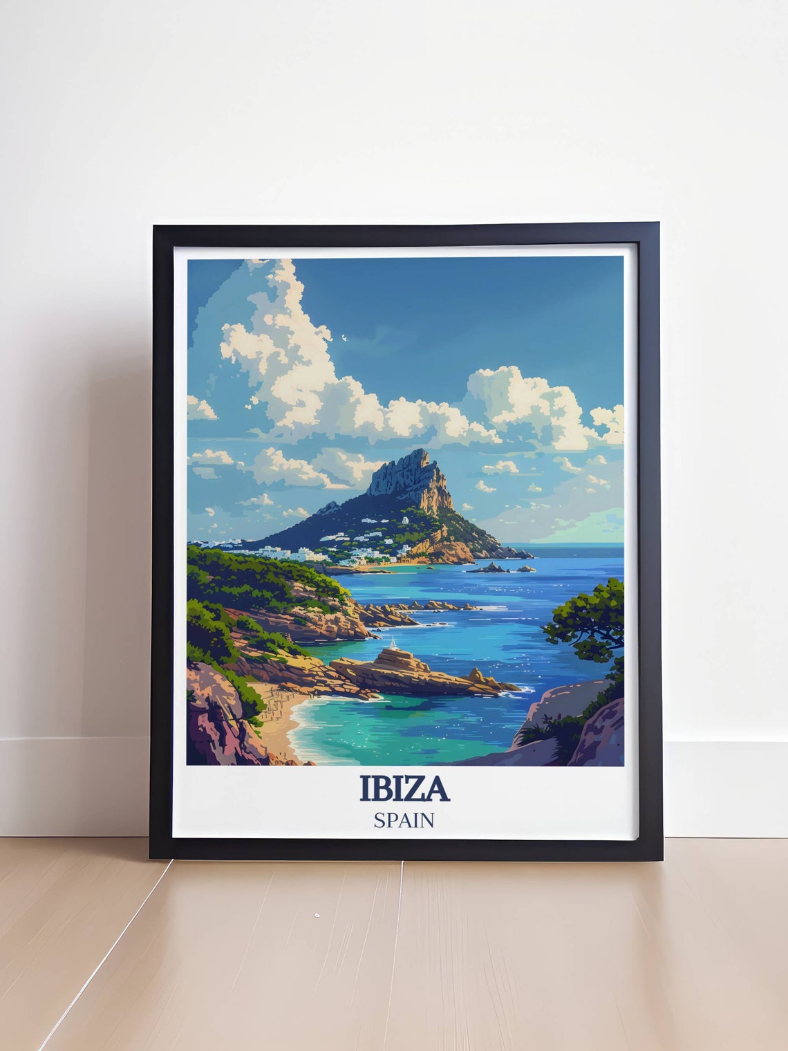 Ibiza Es Vedra Rock Island Turquoise Coast Spain Travel Poster - Image 4