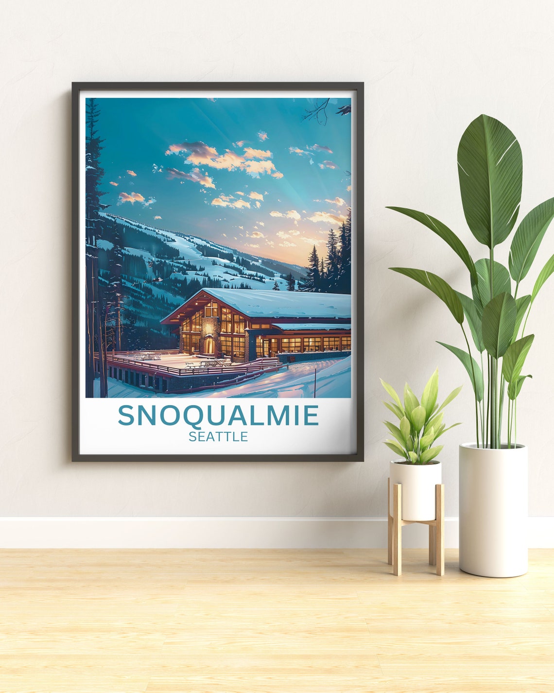 Summit Snoqualmie Ski Prints Washington Skiing Glory Posters Life With Summit Snoqualmie Artwork - Image 3
