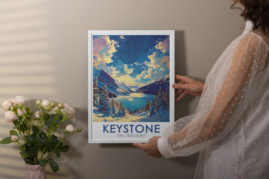 Keystone Ski Resort Colorado Winter Landscape Snowy Mountain Poster - Image 3