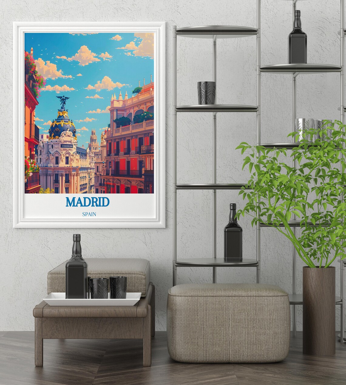 Madrid Spain Metropolis Building Famous Gran Via Street Poster - Image 3