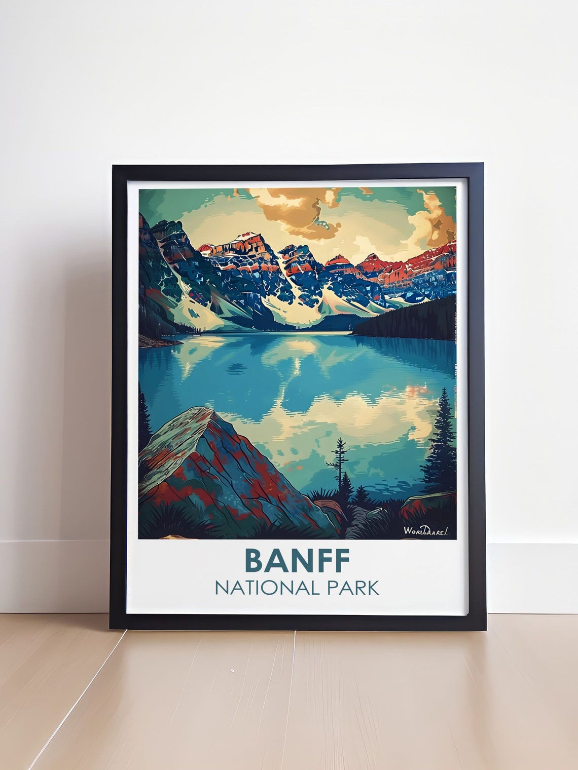 Banff National Park Moraine Lake Rocky Mountain Reflection Poster - Image 4