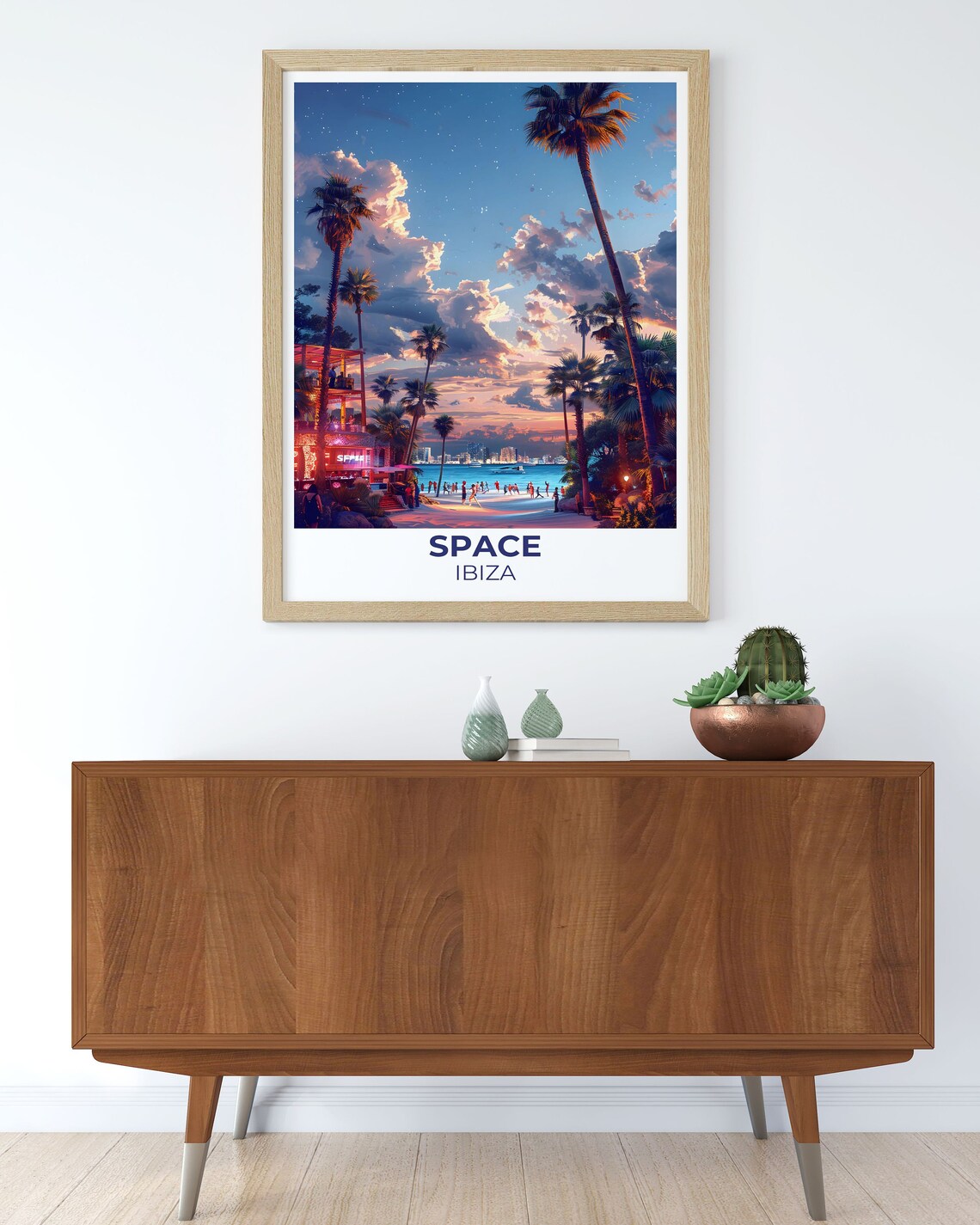 Ibiza Party Vibe Travel Poster, Space Nightclub - Image 3
