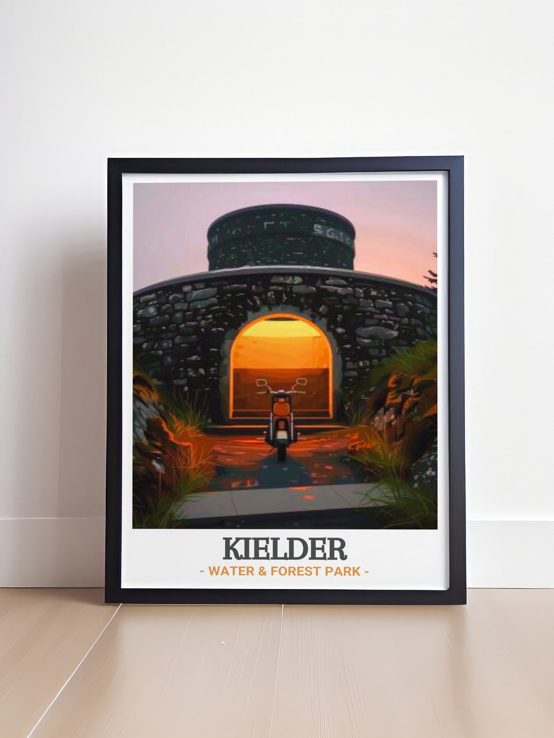 Kielder Water Forest Park Stone Skyspace Dusk Sunset Glow Poster - Image 4