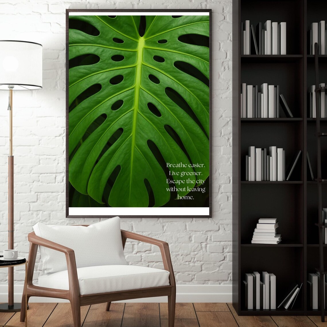 Monstera Care Chart, Tropical Leaf Art Print