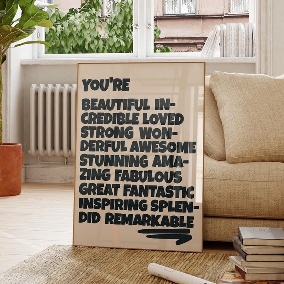 You Are Amazing - Uplifting Retro Quote Poster