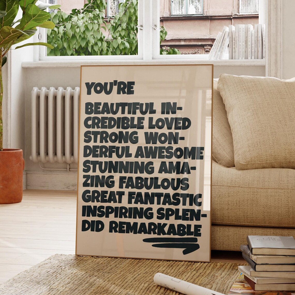 You Are Amazing - Uplifting Retro Quote Poster