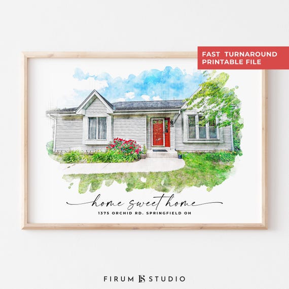Our First Home - Custom House Portrait
