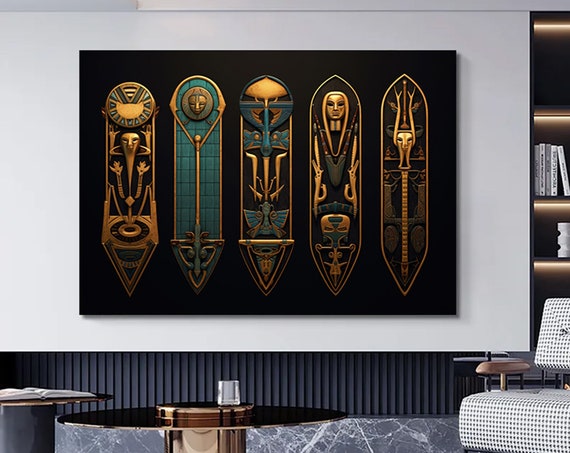 Ancientegypthieroglyphsartifactscanvas Wall Decorancient Egypt Canvas Print
