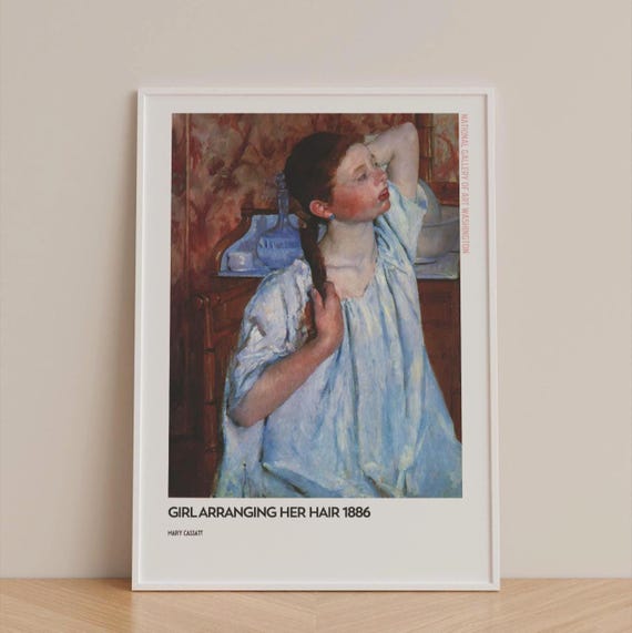 Mary Cassatt Girl Arranging Her Hair, Art Print