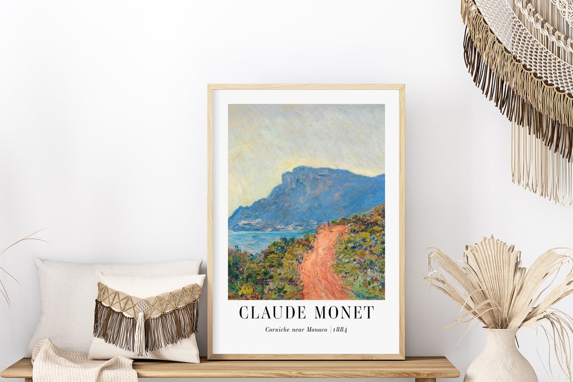 Claude Monet Corniche near Monaco 1884 Blue Coastal Road Poster - Image 5