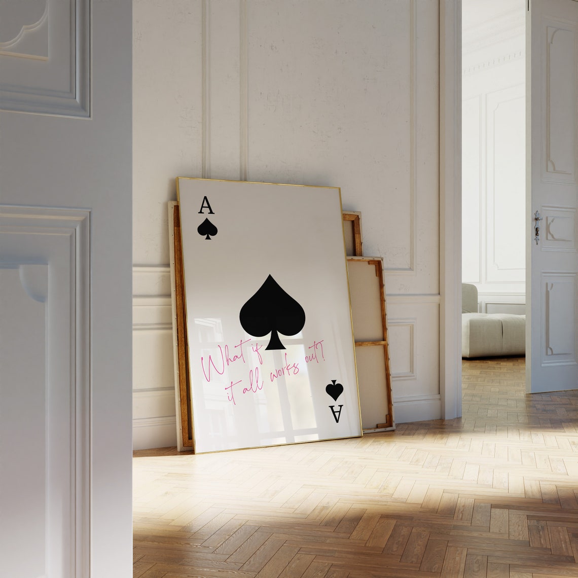 Ace Of Spades Retro Bar Cart Art Print - Image 3