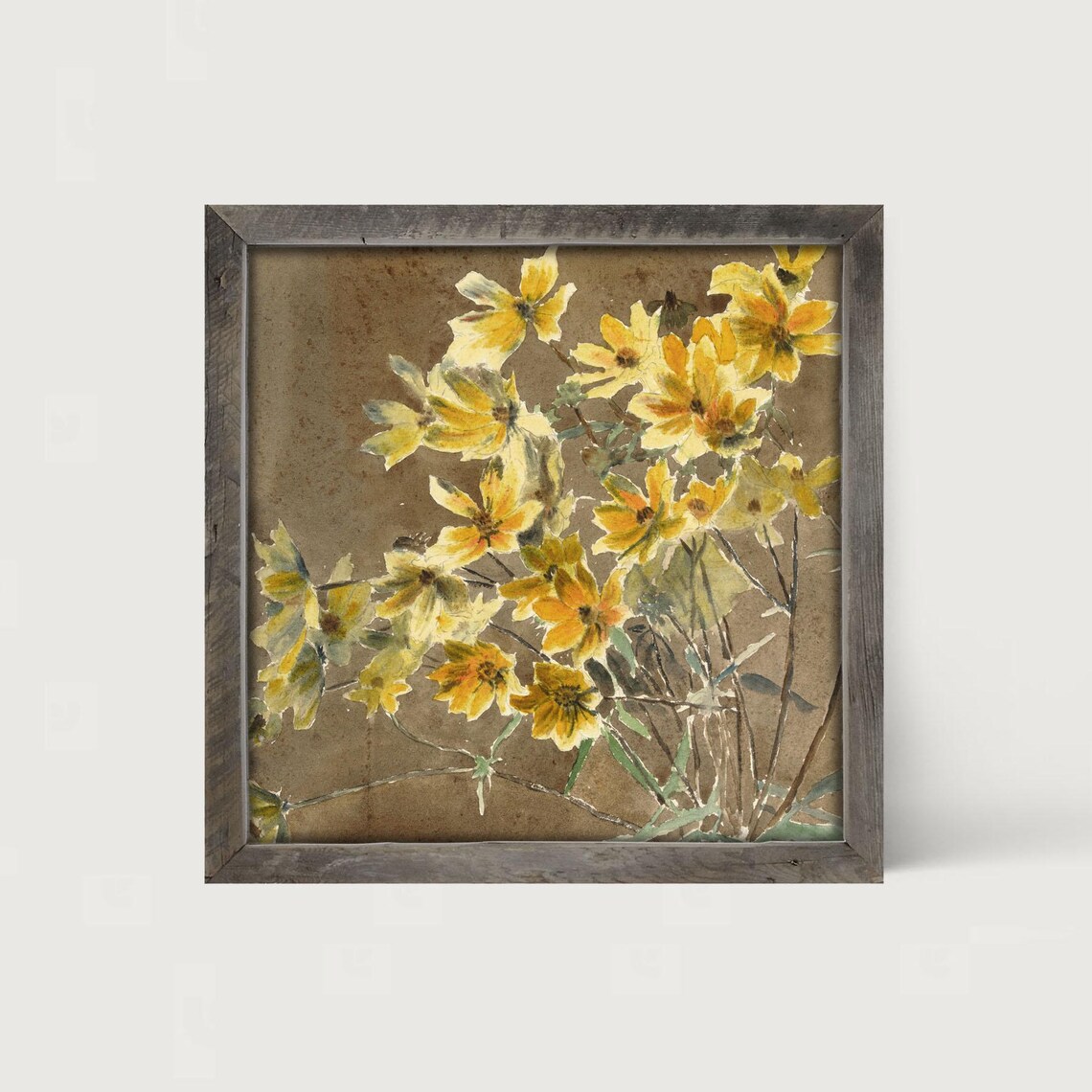 Blooming Flowers Botanical Art Print, Spring Yellow - Image 2