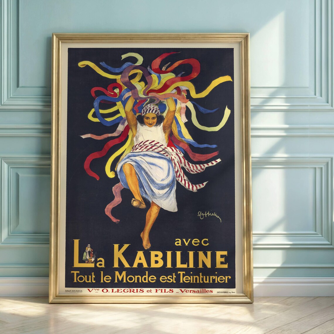 La Kabiline Vintage French Dye Advertisement Cappiello Poster