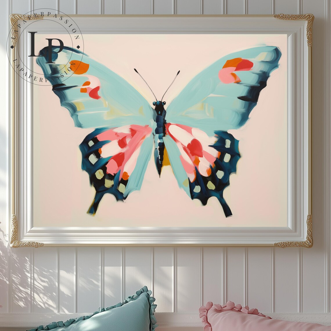 Colorful Butterflies Art Print, Girls Room Decor - Image 2