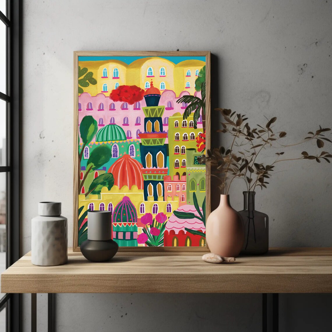 Cairo Egypt Vibrant Old Town Domes Minarets City Travel Poster - Image 5