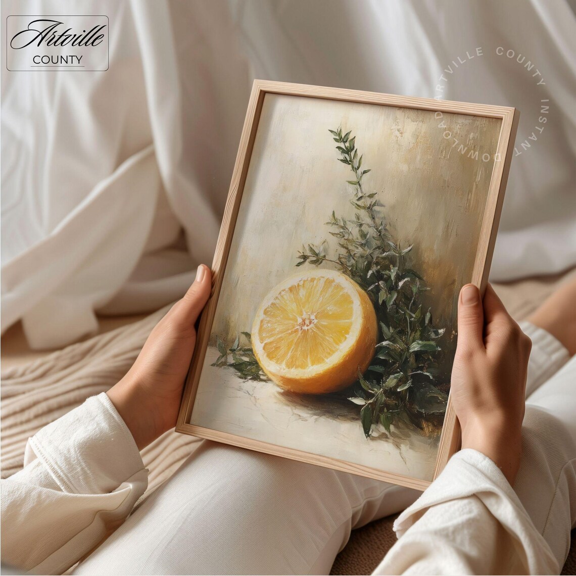 Vintage Lemon Still Life Art Print, Country Kitchen Decor - Image 4