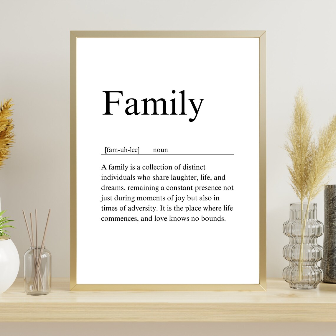 Family Definition, Dictionary Home Decor Art Print - Image 2