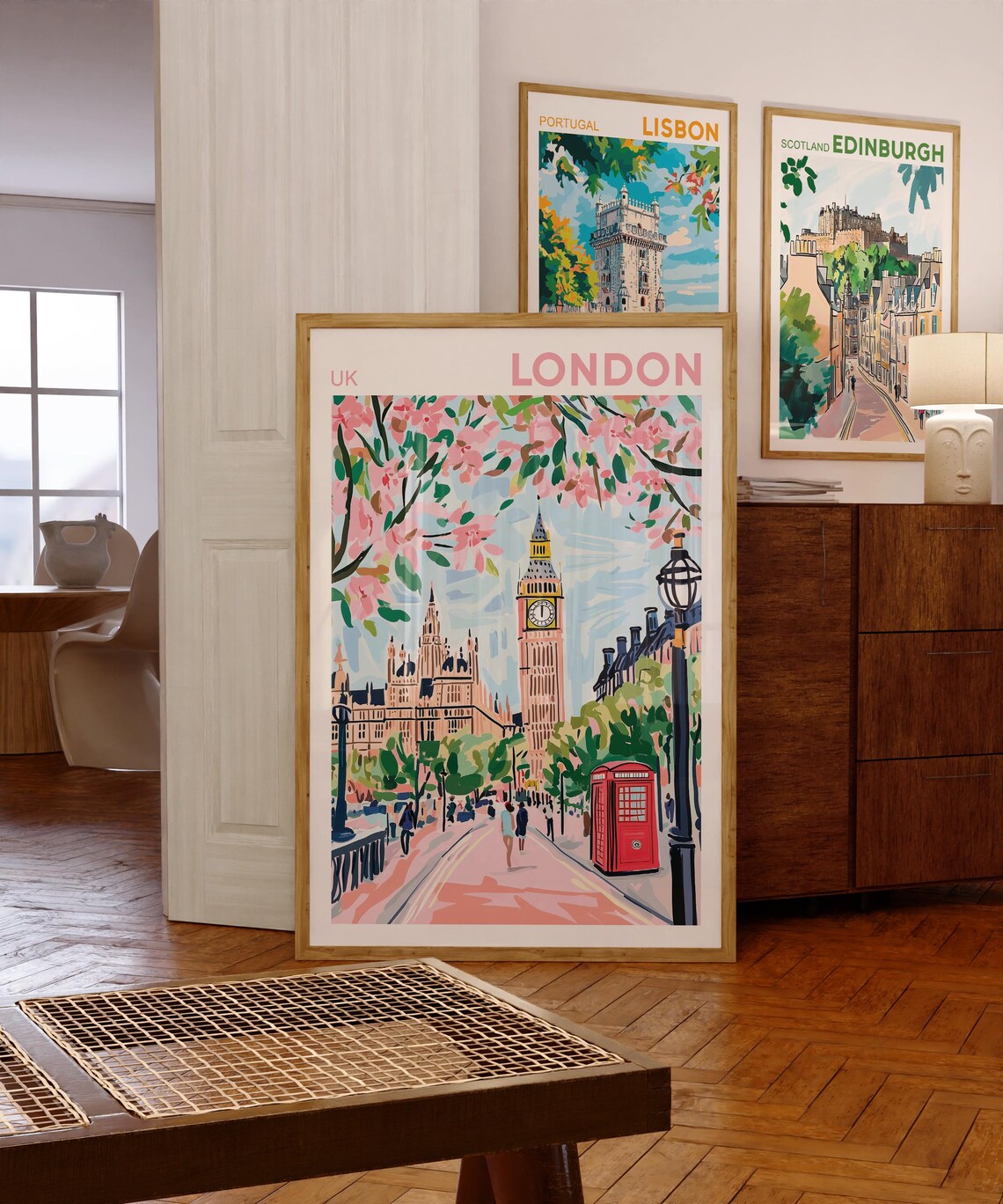 London Travel Poster, UK Home Decor Illustration - Image 4