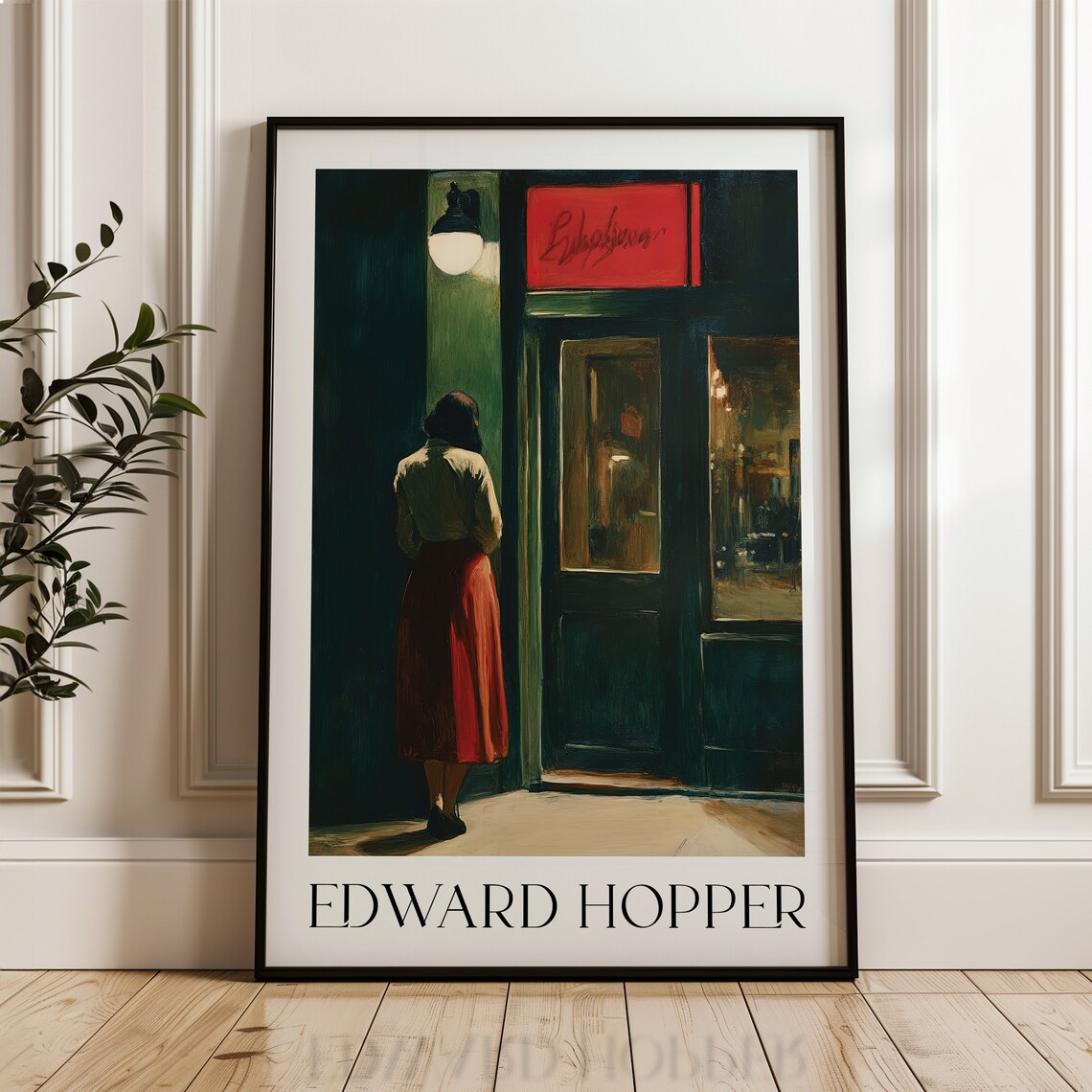 Edward Hopper Print, Mid Century Modern Poster