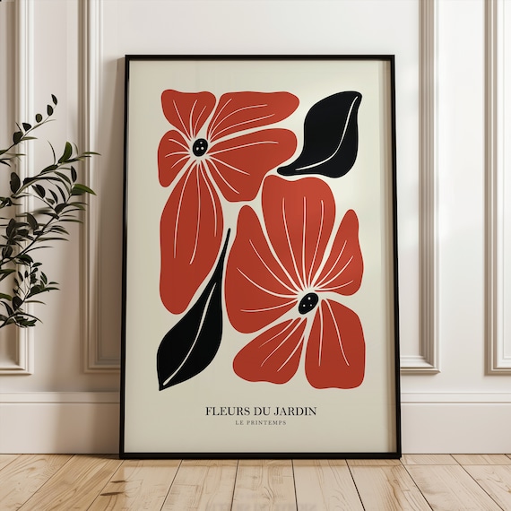 Henri Matisse Flower Style Exhibition Poster, Boho