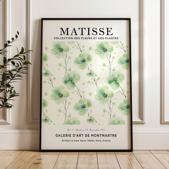 Henri Matisse Art Print Green Flower Poster Market Plant Botanical