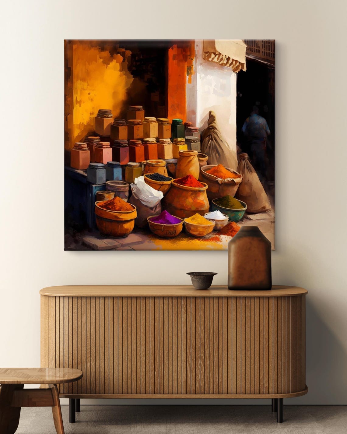Colorful Middle Eastern Spice Market Bowls Still Life Poster - Image 6