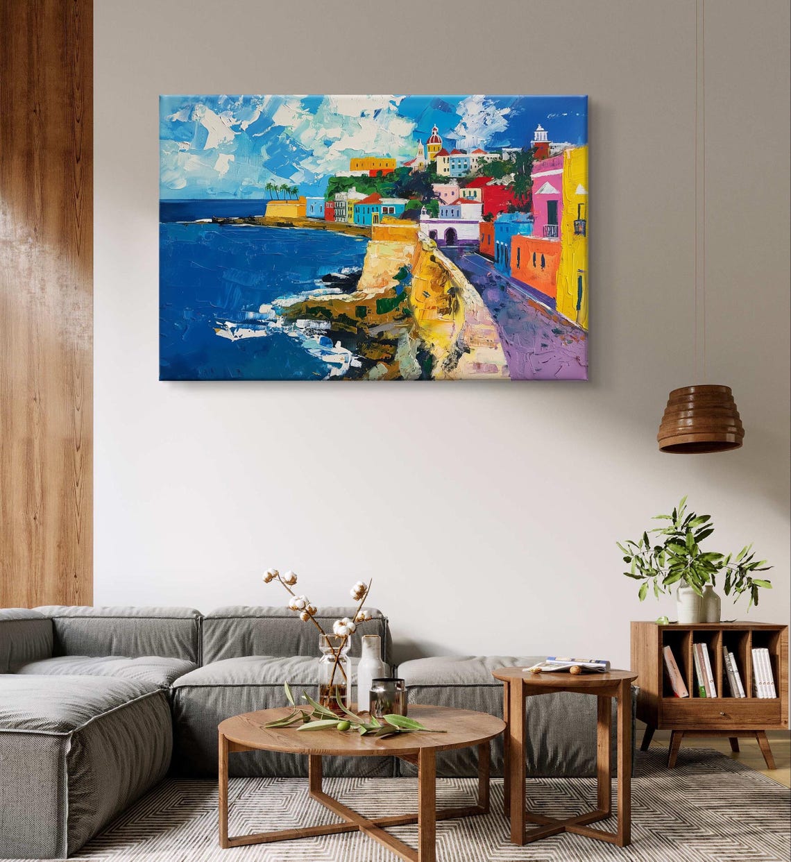 Old San Juan Puerto Rico Colorful Coastline Caribbean View Art Poster - Image 5
