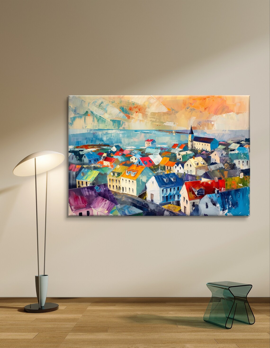 Reykjavik City Art Iceland Decor Gift Coastal Wall Print Colorful Cityscape Nordic Home Decor Scenic Iceland Art Vibrant Travel Piece - Image 6