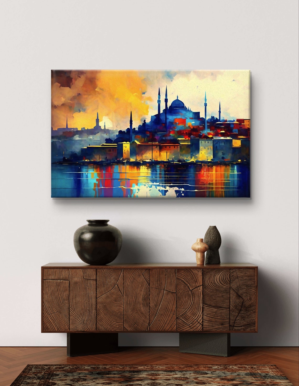 Istanbul Skyline With Hagia Sophia at Golden Dusk Turkey Poster - Image 6