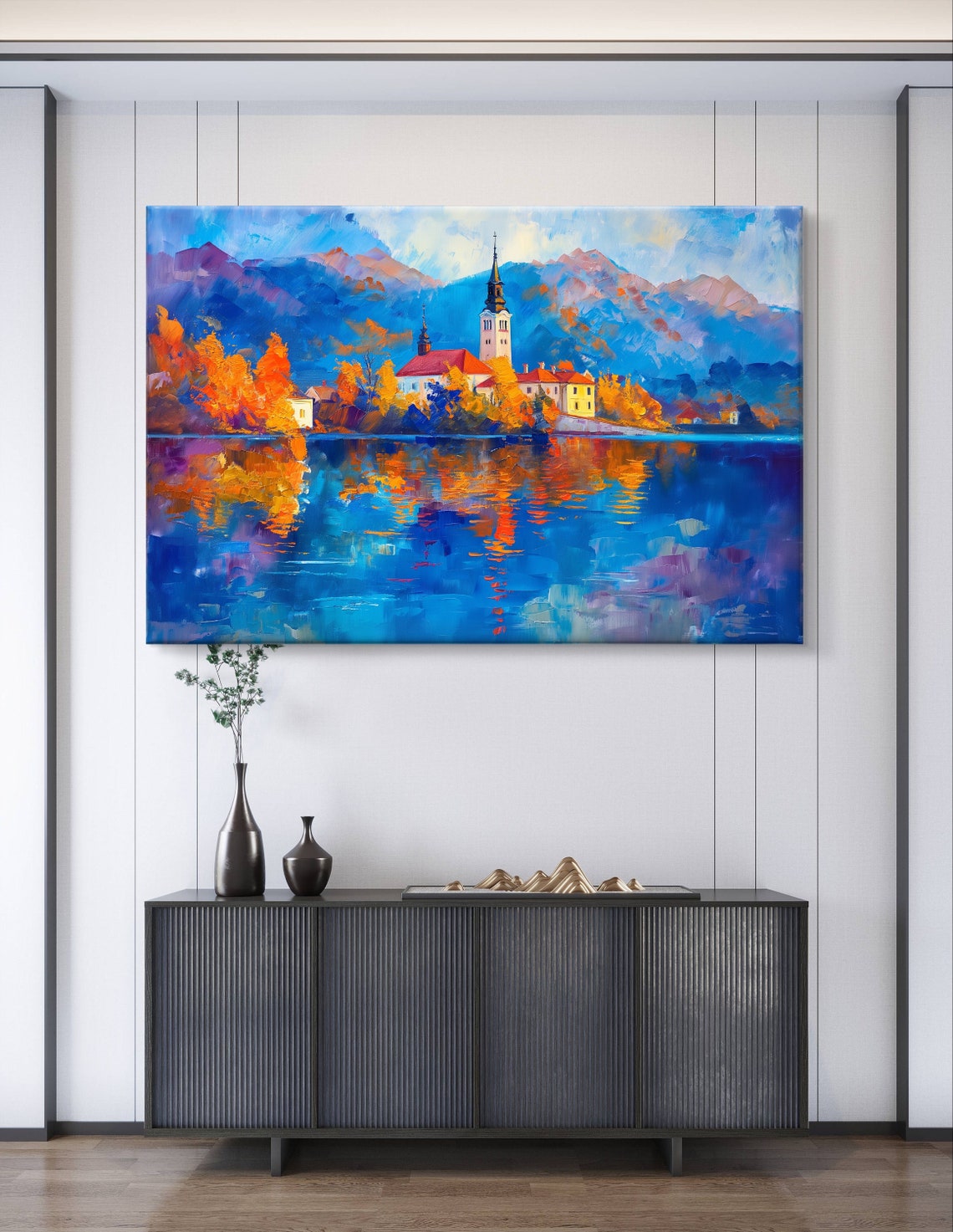 Lake Bled Slovenia Island Church with Autumn Reflections Travel Poster - Image 5