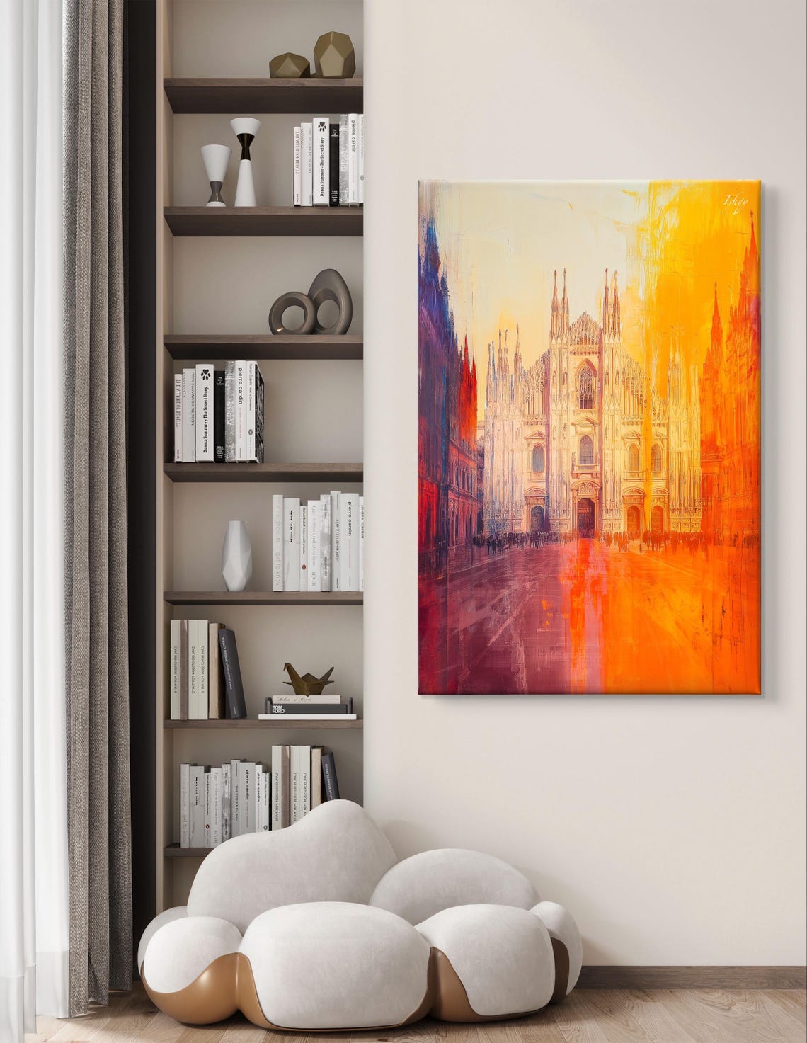 Duomo di Milano Cathedral Golden Sunset Hues Architectural Poster - Image 4