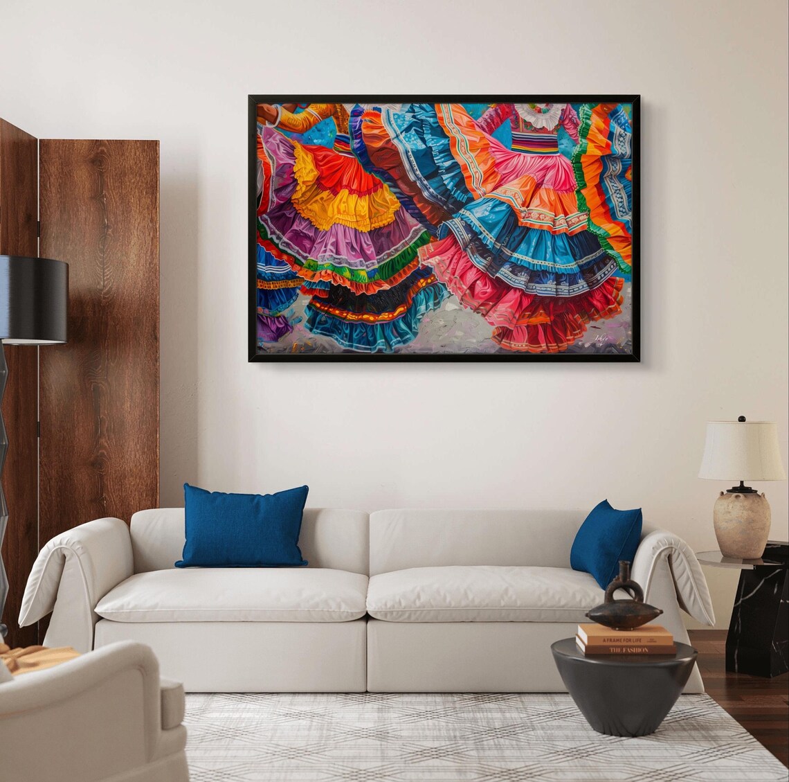 Zapateado Dancers, Mexican Folkloric Dance Art Print - Image 2