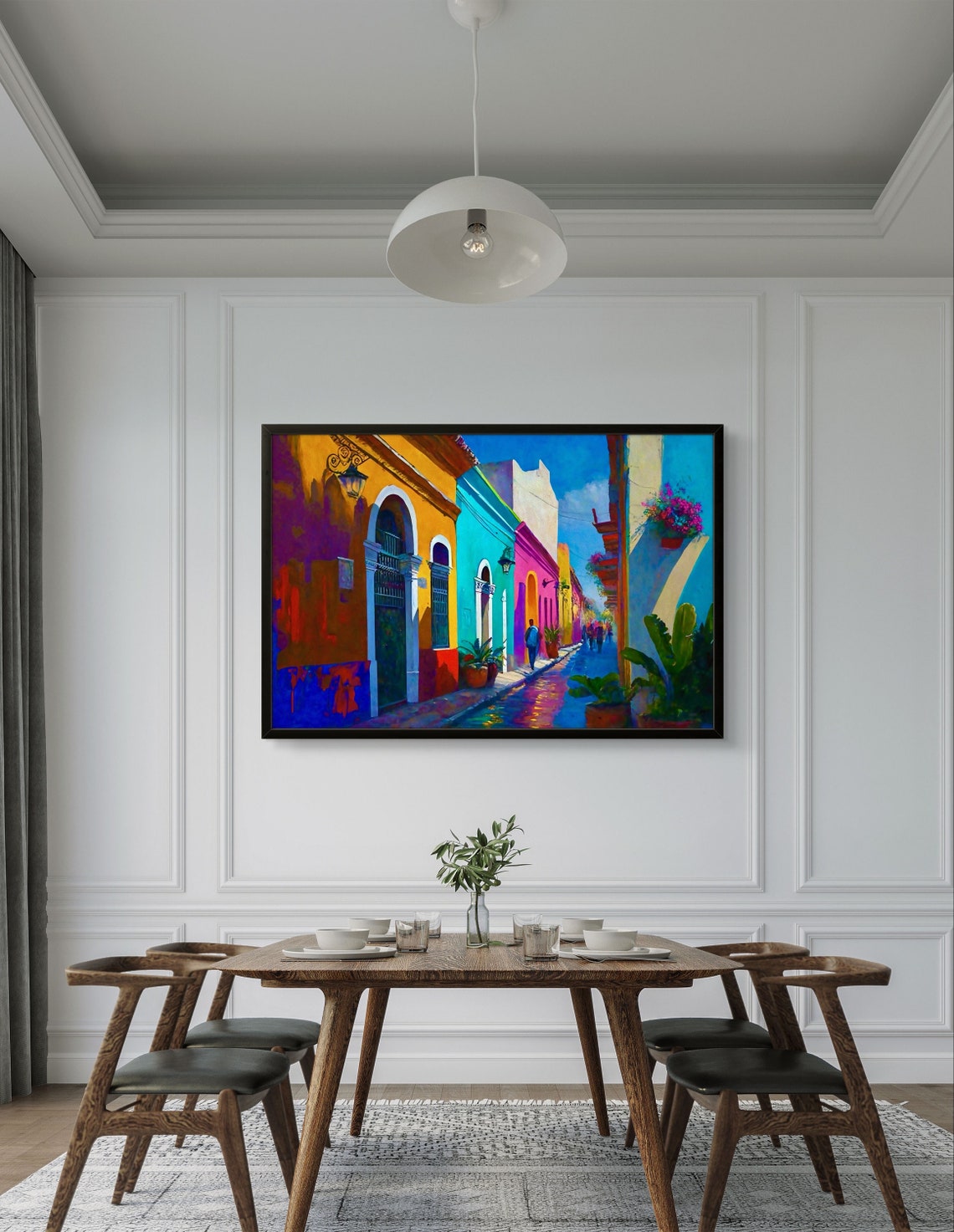 Vibrant Guanajuato Colonial Street in Daytime Mexico Travel Poster - Image 3
