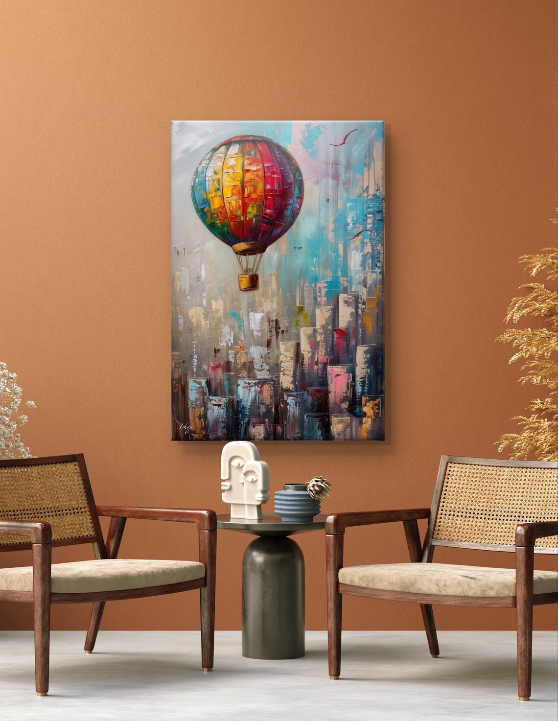 Hot Air Balloon Art Framed Venice Wall Decor Colorful Balloon Print Vibrant Cityscape Art Travel Wall Art Italian Living Room Decor - Image 4