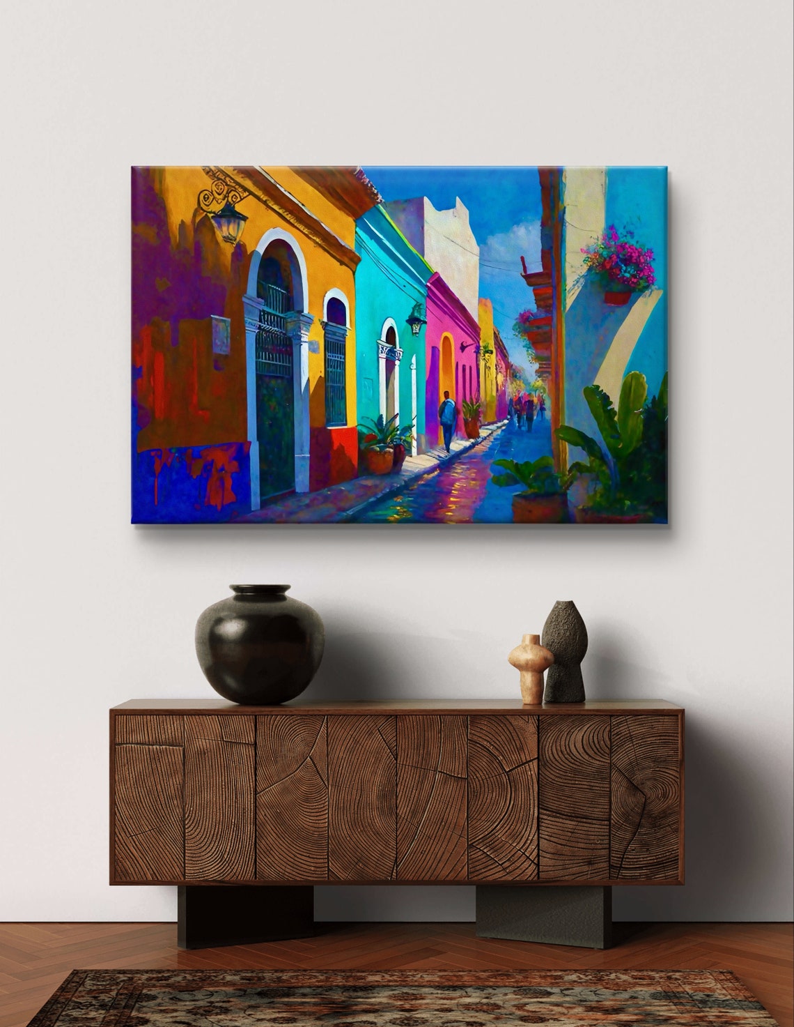 Vibrant Guanajuato Colonial Street in Daytime Mexico Travel Poster - Image 6