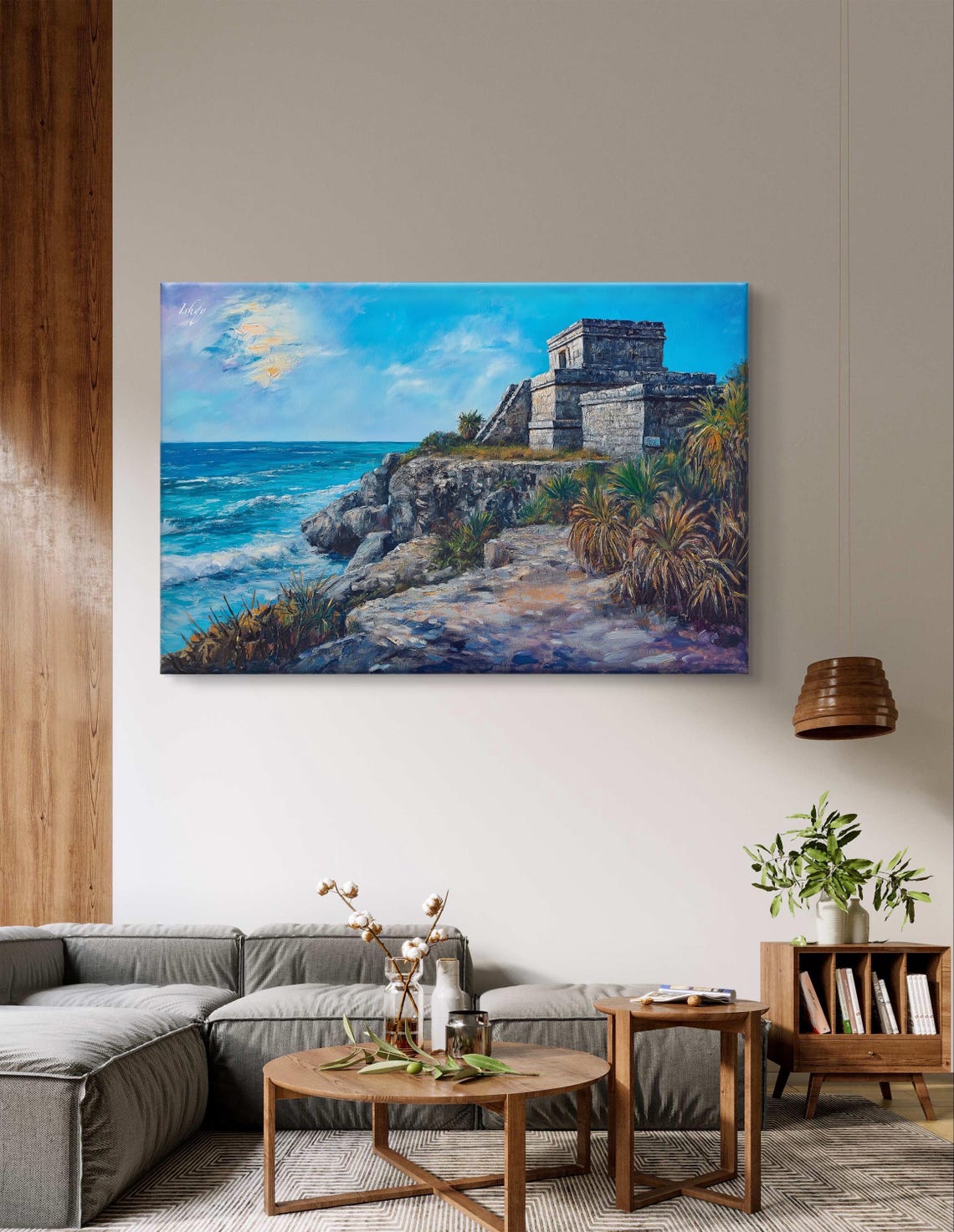 Tulum Ruins Clifftop Caribbean Sea Temple Ancient Maya Poster - Image 4