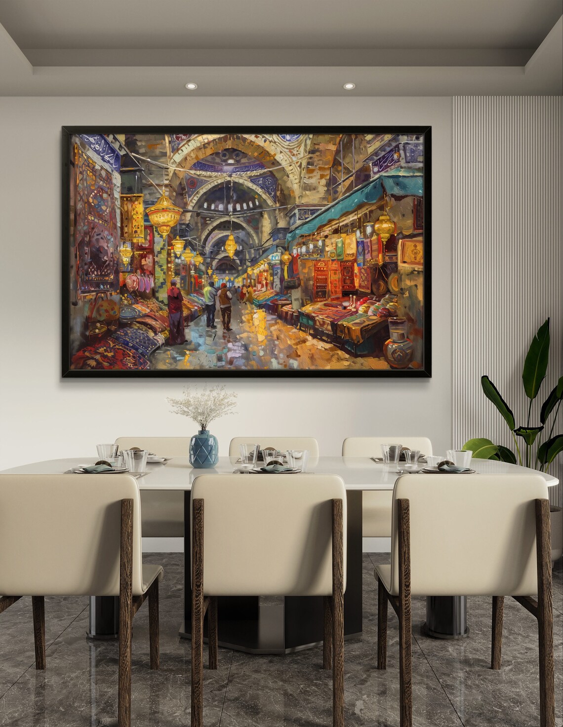 Grand Bazaar Istanbul Travel Poster, Market Scene - Image 2