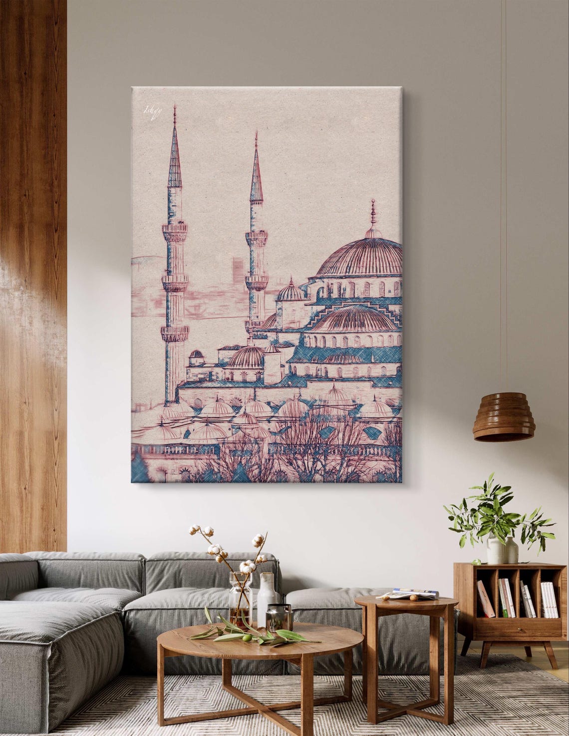 Blue Mosque in Istanbul Architectural Pencil Sketch Landmark Poster - Image 5