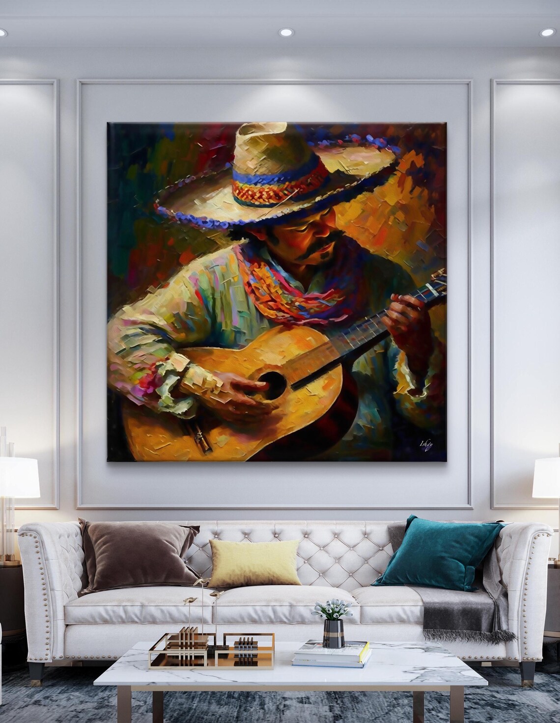 Mexican Guitarist Mariachi Music Decor Art Print - Image 4