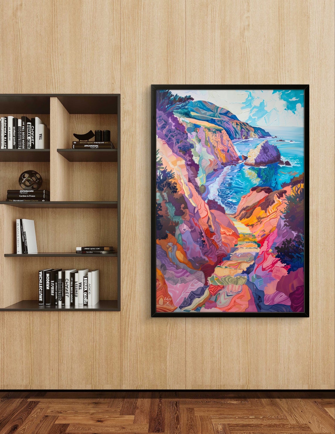California Big Sur Coastline Cliffs and Turquoise Ocean Scenic Poster - Image 2