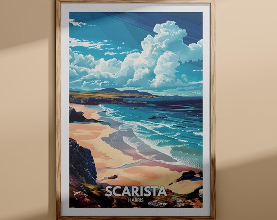 Scarista Harris Turquoise Bay Wild Scottish Beach Coastal Poster