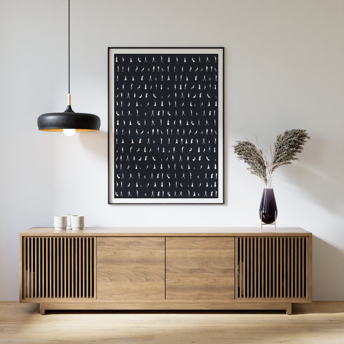 Small People Art, Modern Minimalist Walkers Art Print - Image 2