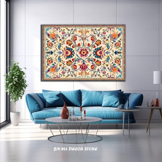 Turkish Pattern Art Print, Anatolian Tile Design