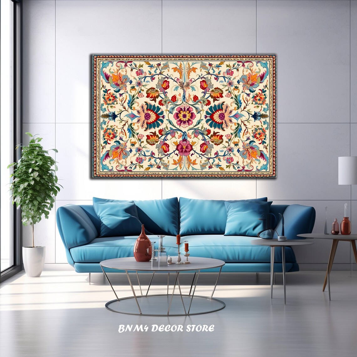 Turkish Pattern Art Print, Anatolian Tile Design