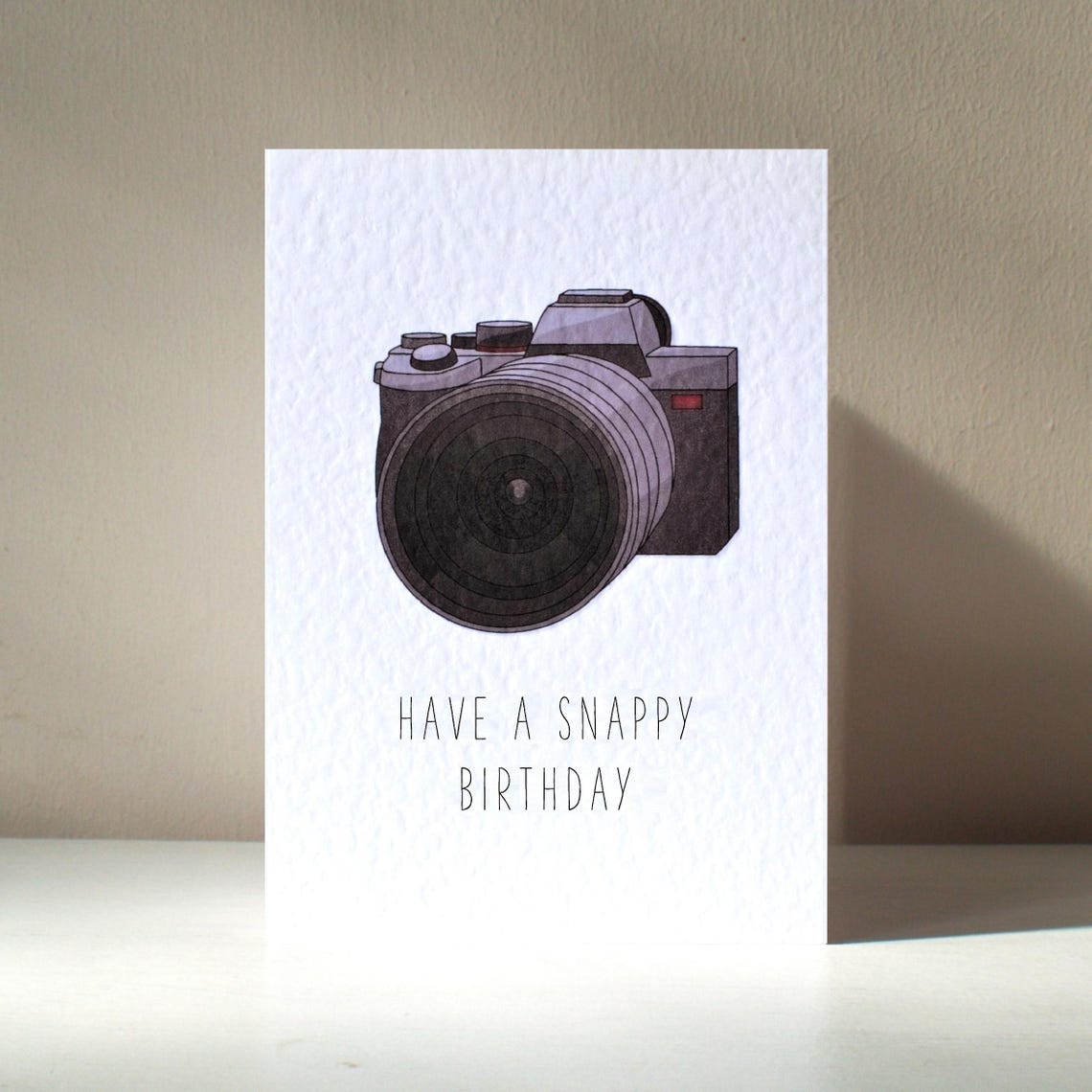 Detailed Camera Illustration Have A Snappy Birthday Card Poster